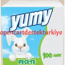 Yumy Desenli Kare Peçete 100 lü