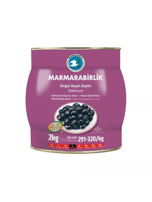 Marmara Birlik Yağlı Siyah Zeytin (S) 291-320 2 kg…