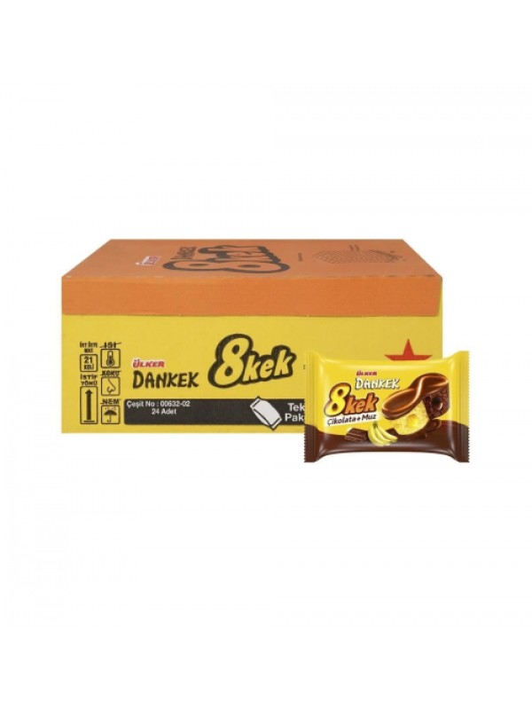 Ülker Dankek 8Kek Çikolata Muz 55 g 24'lü…
